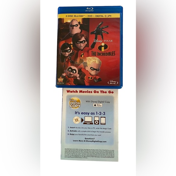 The Incredibles (2 Blu-Ray+DVD, 2011, 4-Disc Set, Includes Digital Copy)(Disney) - Picture 13 of 15